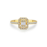 Inel MD46525 din aur galben 14k cu diamante - Bijuterii LA ROSA