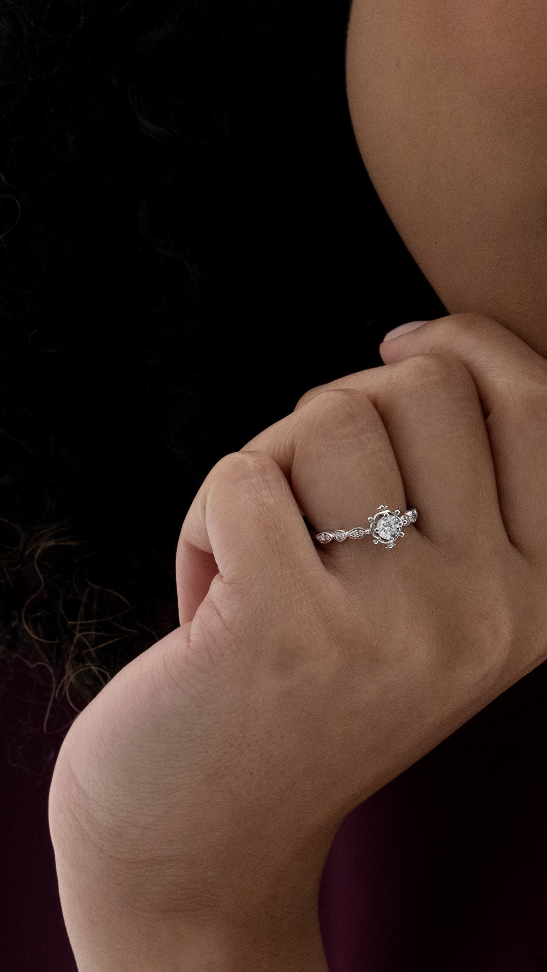 Inel MD48753 din aur alb 14k cu diamante forma rotunda - Bijuterii LA ROSA