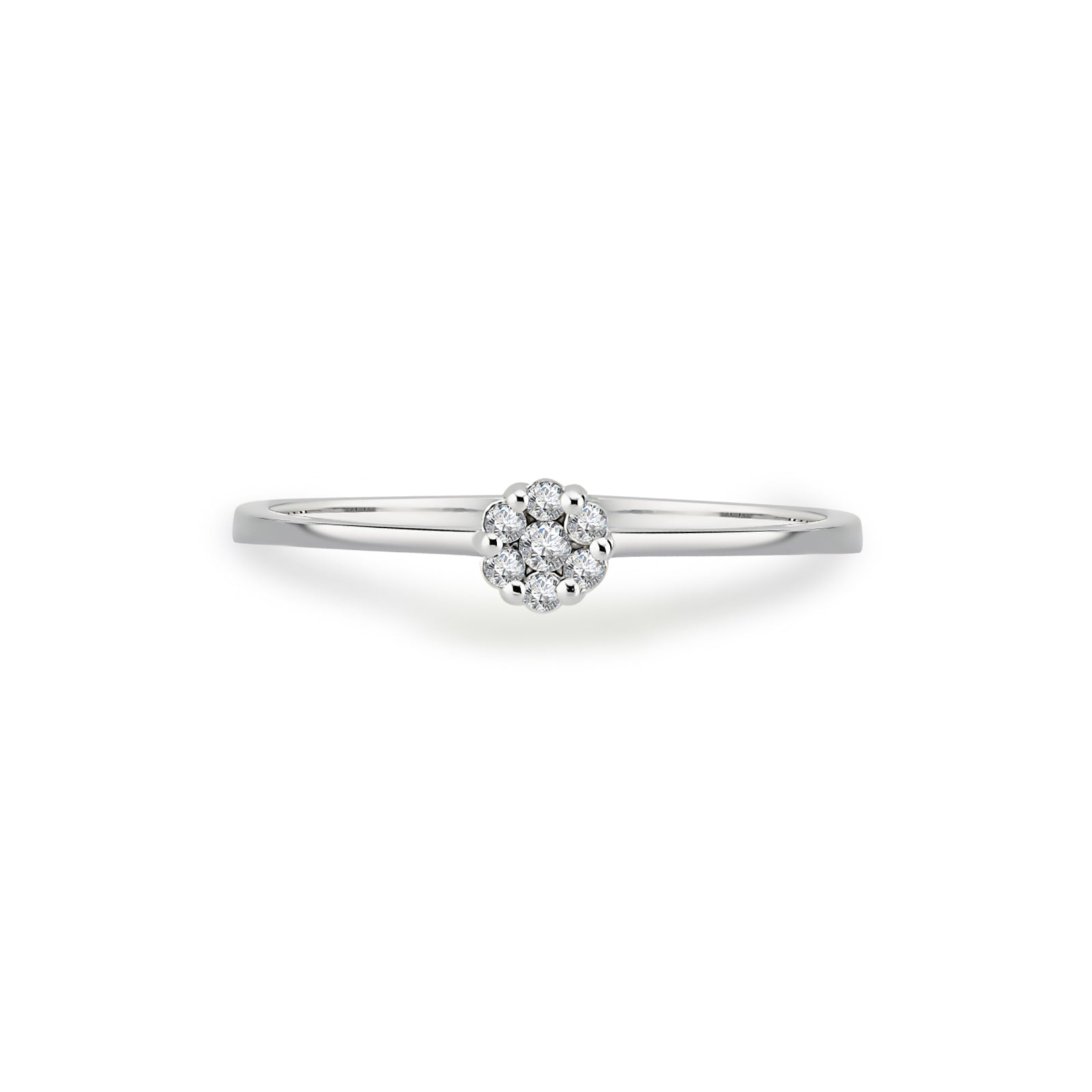 Inel MD48909 din aur alb 14k cu diamante - Bijuterii LA ROSA