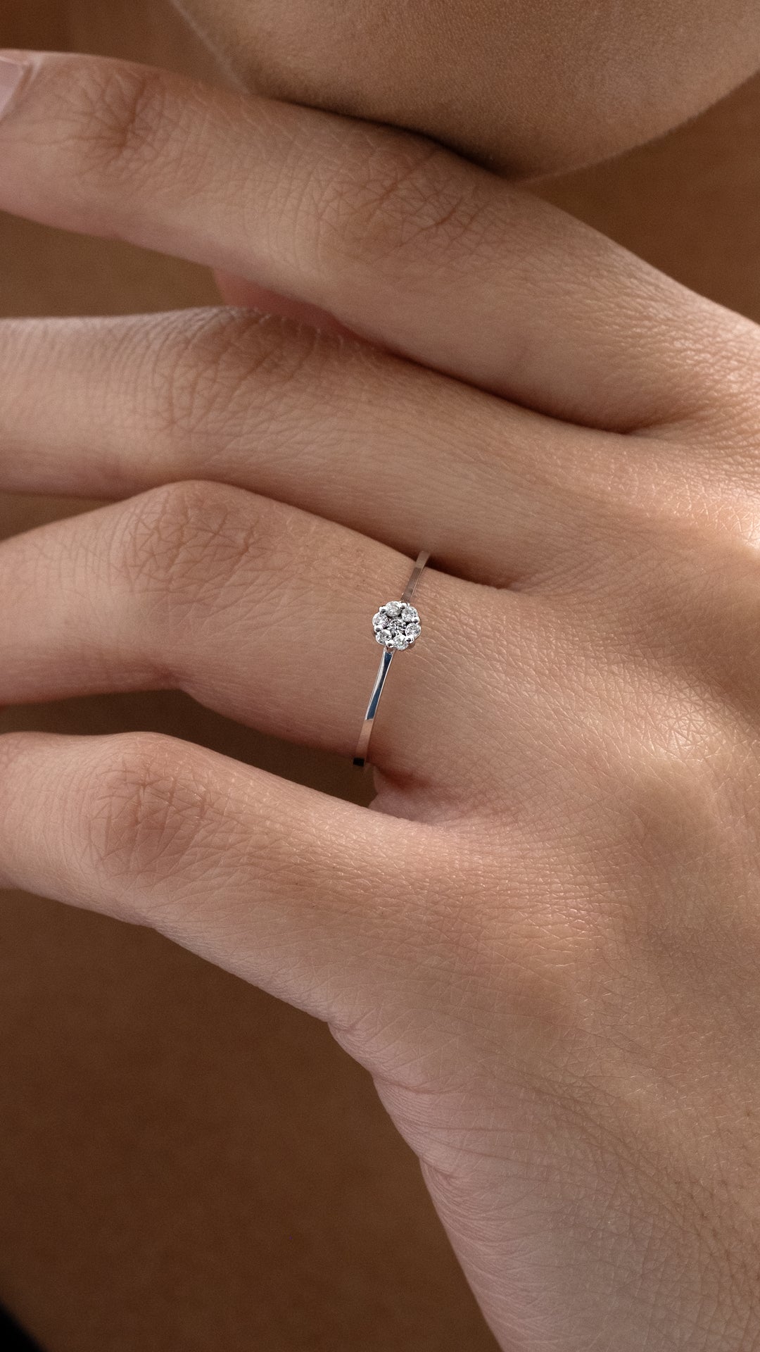 Inel MD48909 din aur alb 14k cu diamante - Bijuterii LA ROSA