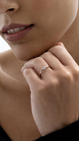 Inel MD48909 din aur alb 14k cu diamante - Bijuterii LA ROSA
