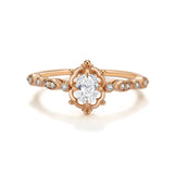 Inel MD55328 din aur roz 14k cu diamante - Bijuterii LA ROSA