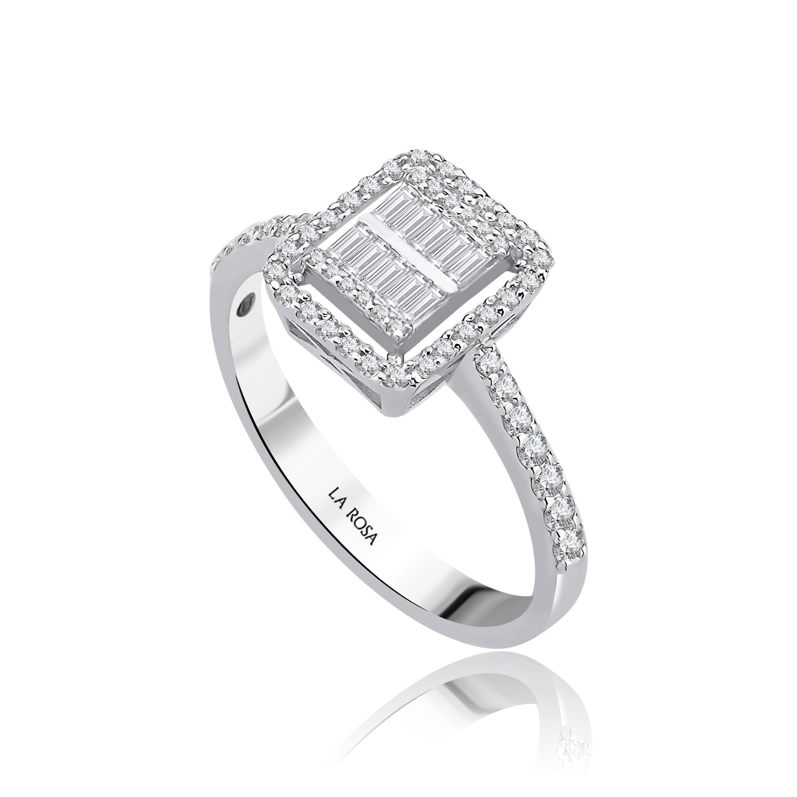 Inel MD55970 din aur alb 14k cu diamante - Bijuterii LA ROSA