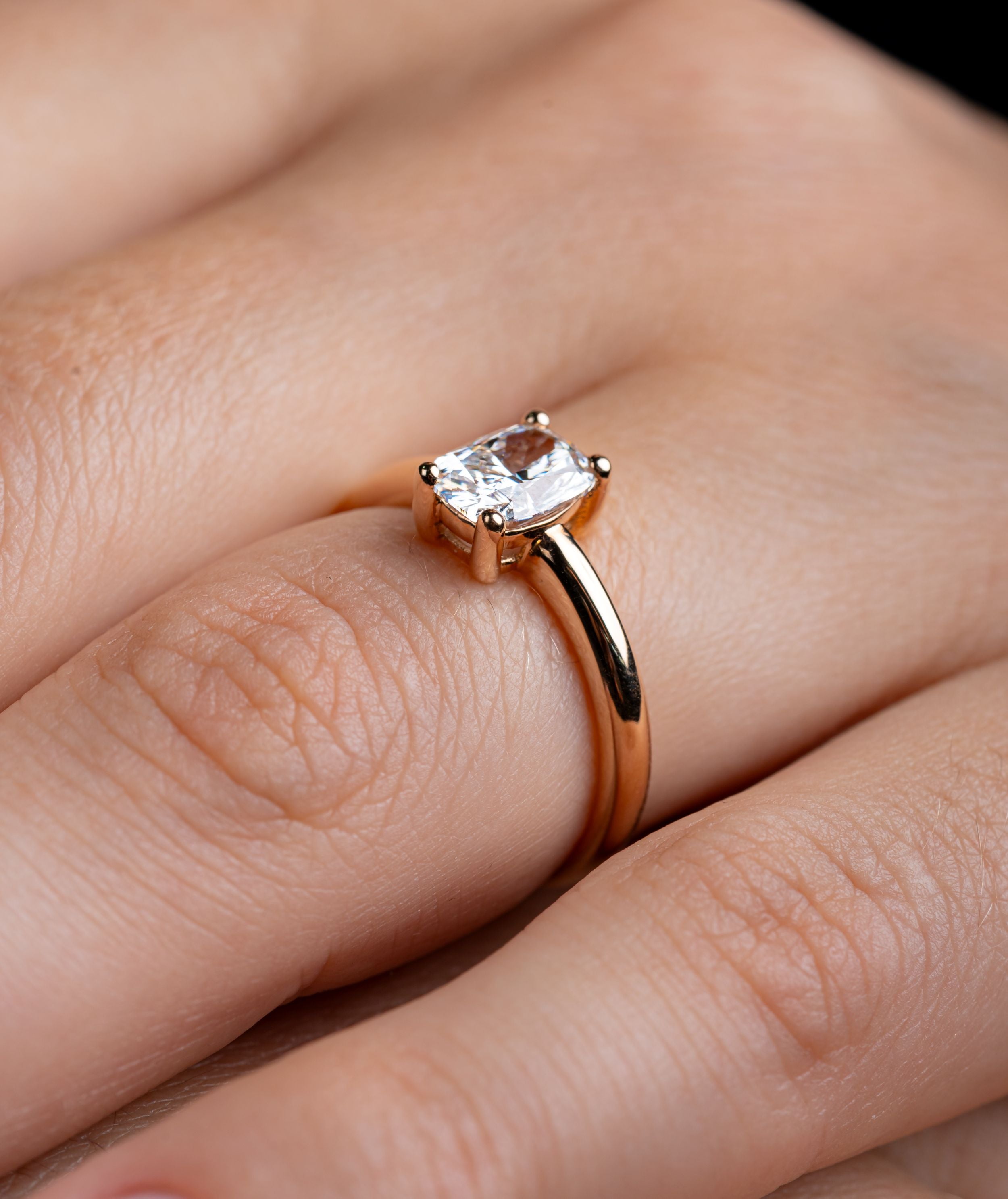 Inel de logodna solitaire LRLB016 cu diamant lab grown 1.02ct
