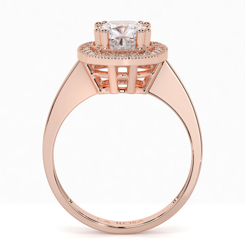 Inel de logodna SAMANO din aur alb 18k cu diamante - Bijuterii LA ROSA