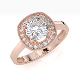Inel de logodna SAMANO din aur alb 18k cu diamante - Bijuterii LA ROSA