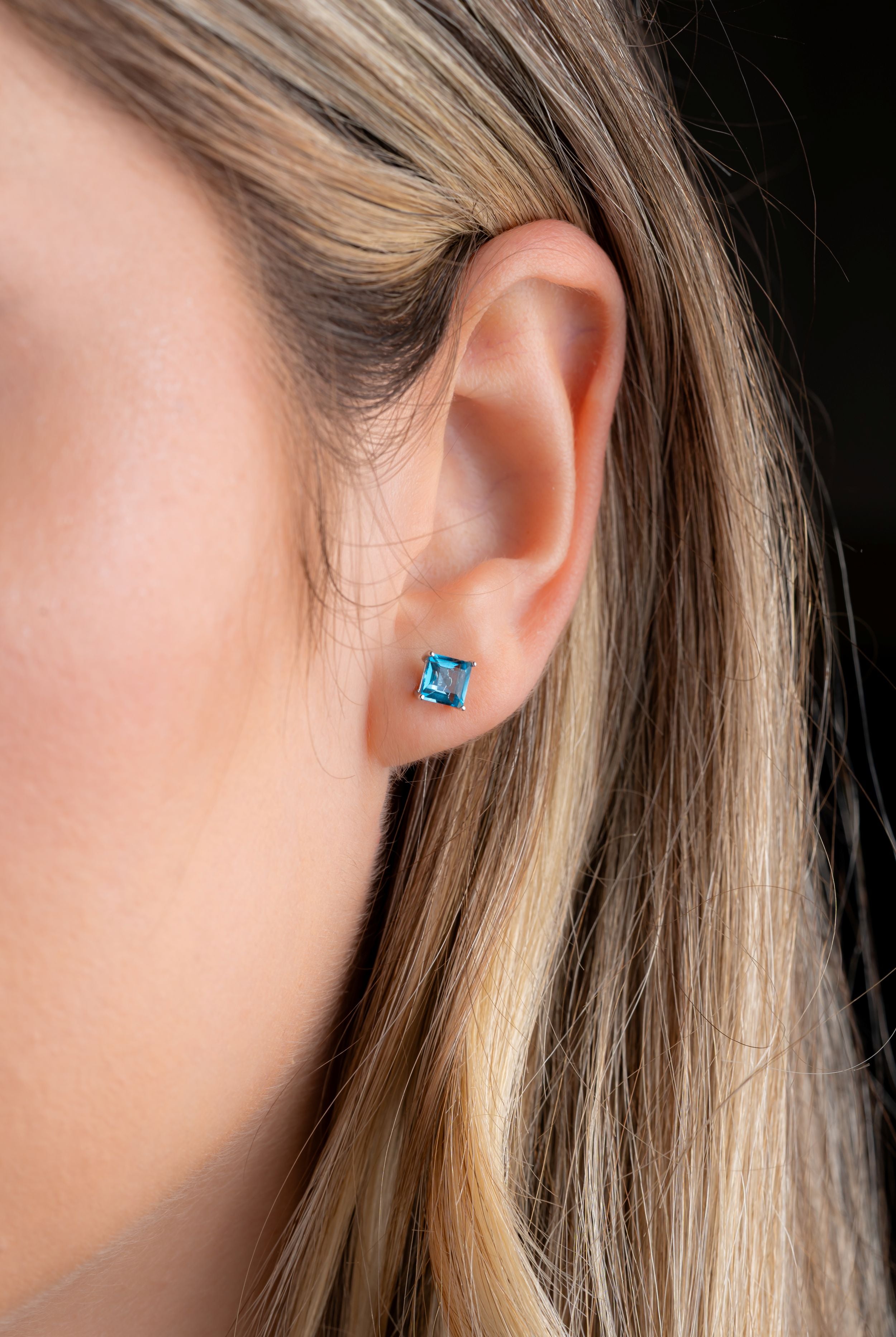 Cercei LRSE0002 aur alb 14k cu london blue topaz 1.59ct