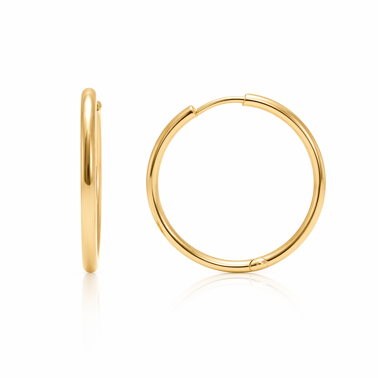 Cercei creole LRSE031 din aur galben 14k