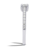 Inel de logodna LRY003 din aur alb 18K cu Diamant Rotund - Bijuterii LA ROSA