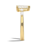 Inel de Logodna LRY004 din aur galben 18k cu diamant pear cut - Bijuterii LA ROSA