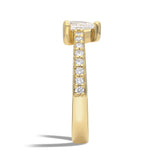 Inel de logodnă LRY005 din aur galben 18K  cu diamant Pear Cut - Bijuterii LA ROSA