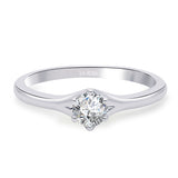 INEL DE LOGODNA LRY619 DIN AUR ALB 18K CU DIAMANT ROTUND
