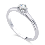 INEL DE LOGODNA LRY619 DIN AUR ALB 18K CU DIAMANT ROTUND