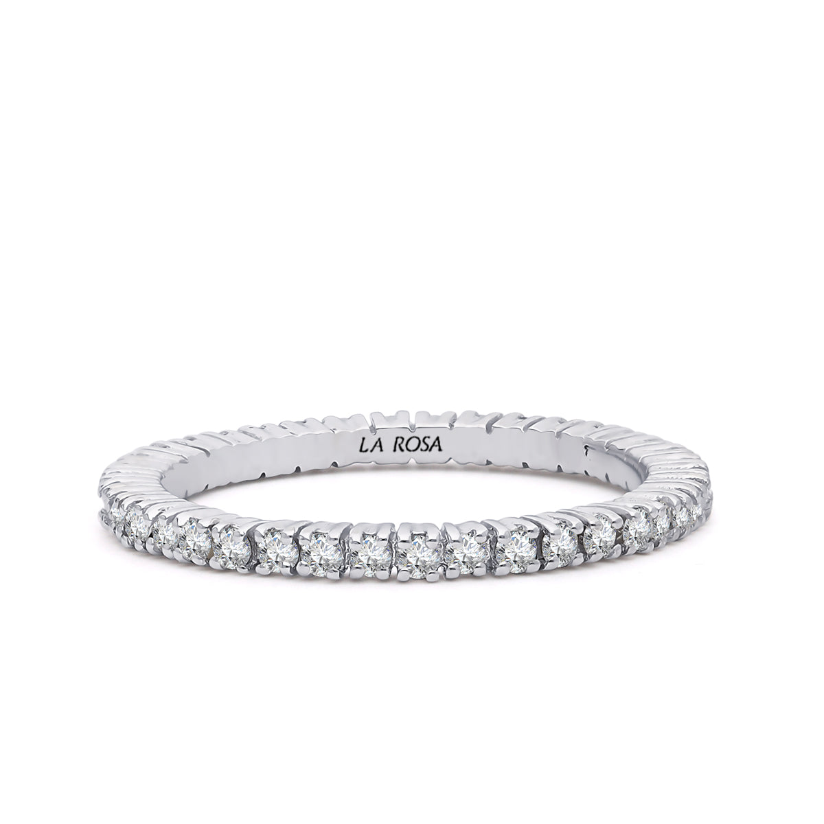 Inel Eternity MD22307 din aur alb 14k cu diamante - Bijuterii LA ROSA