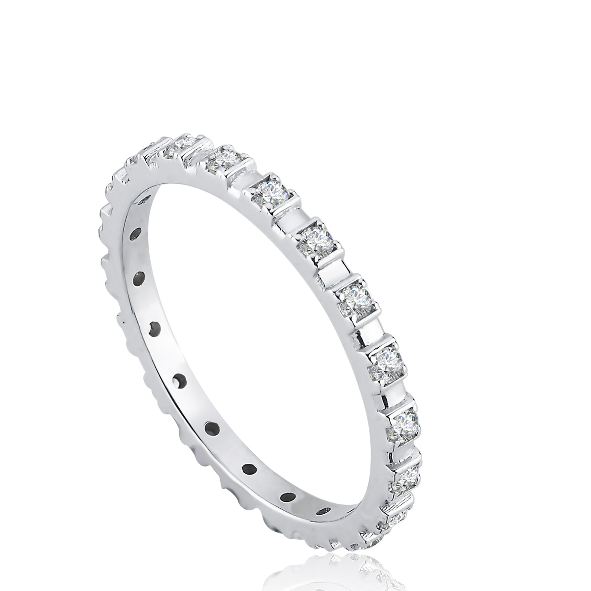 Inel Eternity MD29959 din aur alb 14k cu diamante - Bijuterii LA ROSA
