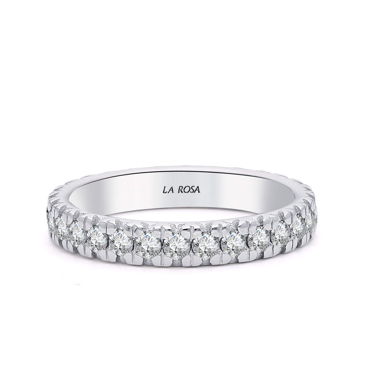 Inel Eternity MD36062 din aur alb 14k cu diamante - Bijuterii LA ROSA