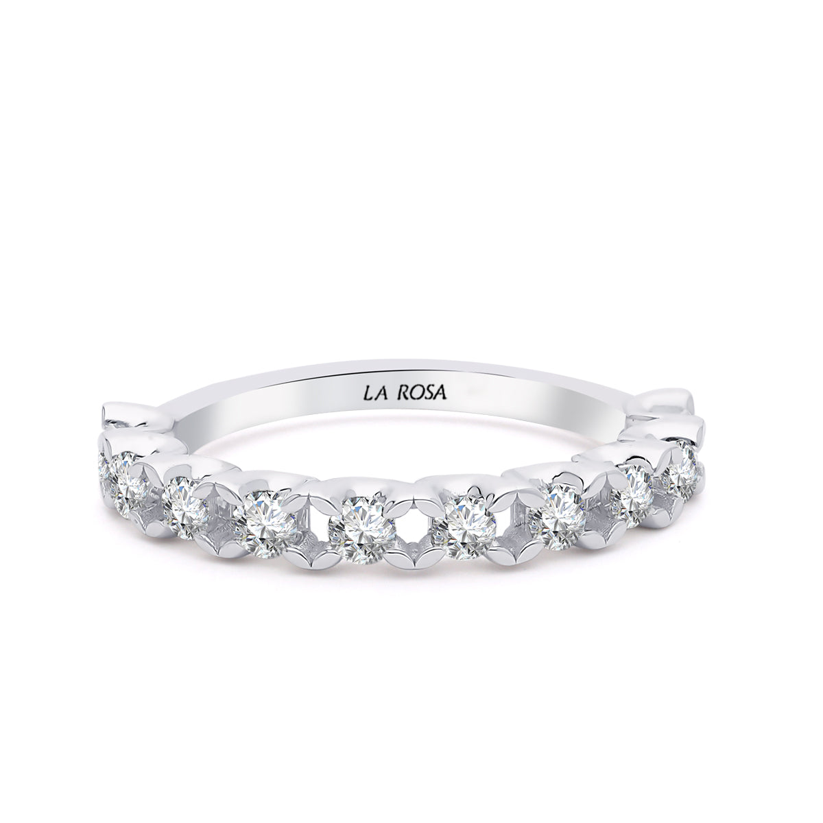Inel Eternity MD45665 din aur alb 14k cu diamante - Bijuterii LA ROSA