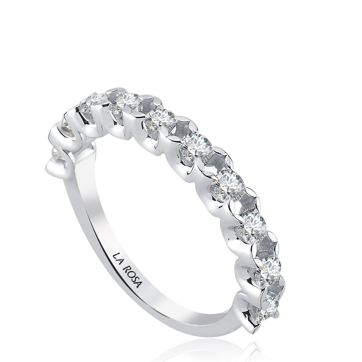 Inel Eternity MD45665 din aur alb 14k cu diamante - Bijuterii LA ROSA