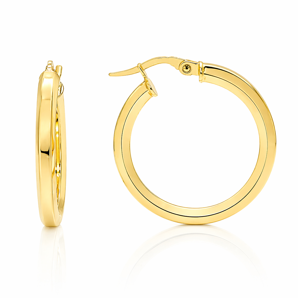 Cercei creole clasice PRSE202 din aur galben 14k