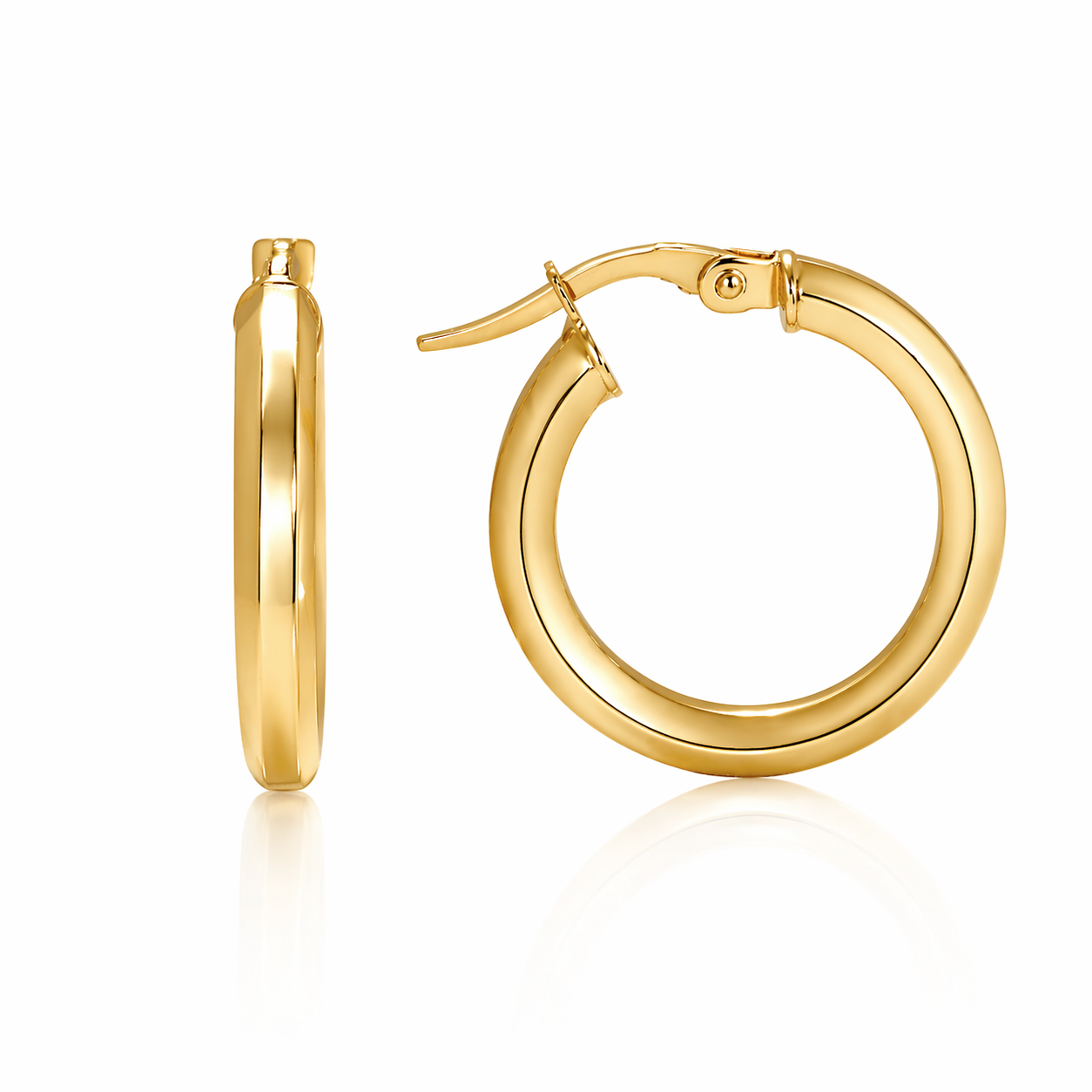 Cercei creole mici PRSE204 din aur galben 14k