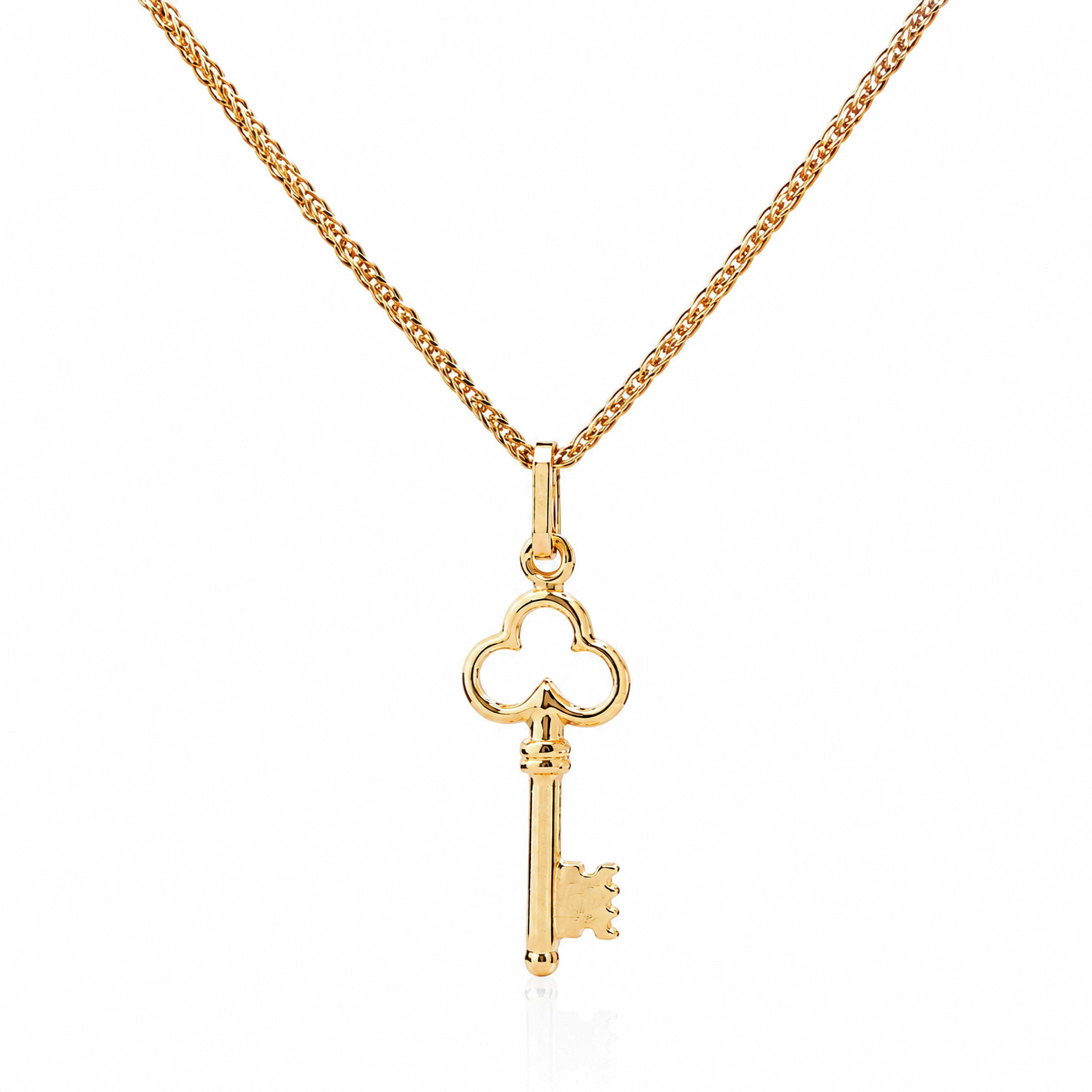 Colier cheie SORN028 din aur galben 14k