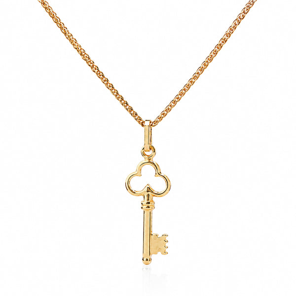 Colier cheie SORN028 din aur galben 14k