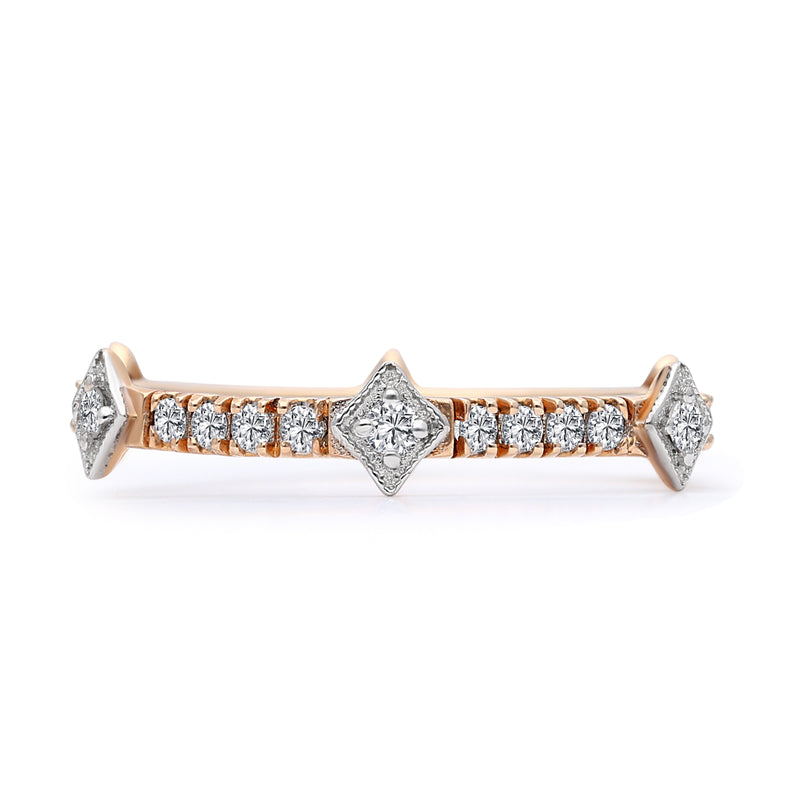 INEL ETERNITY R002372 DIN AUR ROZ 14K CU DIAMANTE