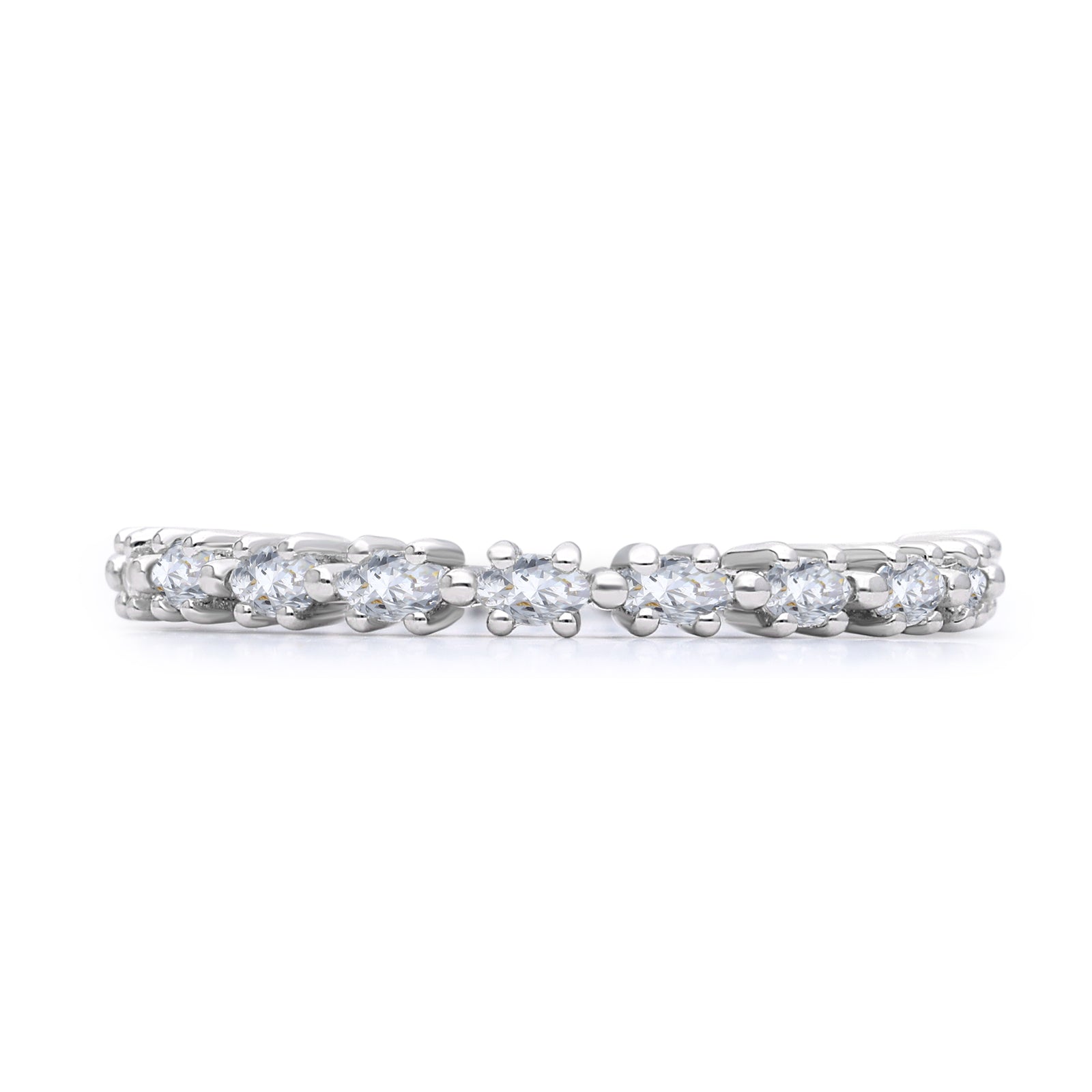 INEL ETERNITY R004321 DIN AUR ALB 14K CU DIAMANTE - Bijuterii LA ROSA