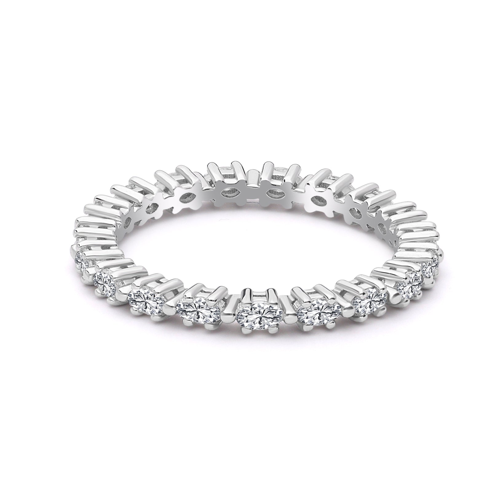 INEL ETERNITY R004321 DIN AUR ALB 14K CU DIAMANTE - Bijuterii LA ROSA