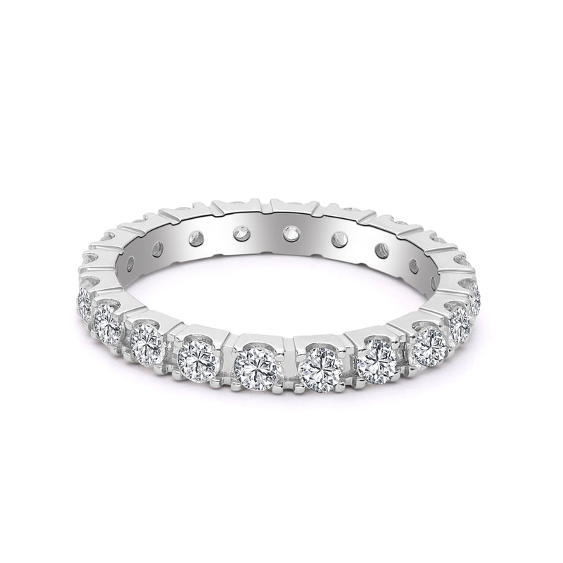 Inel Eternity R005898 din aur alb 14k cu diamante