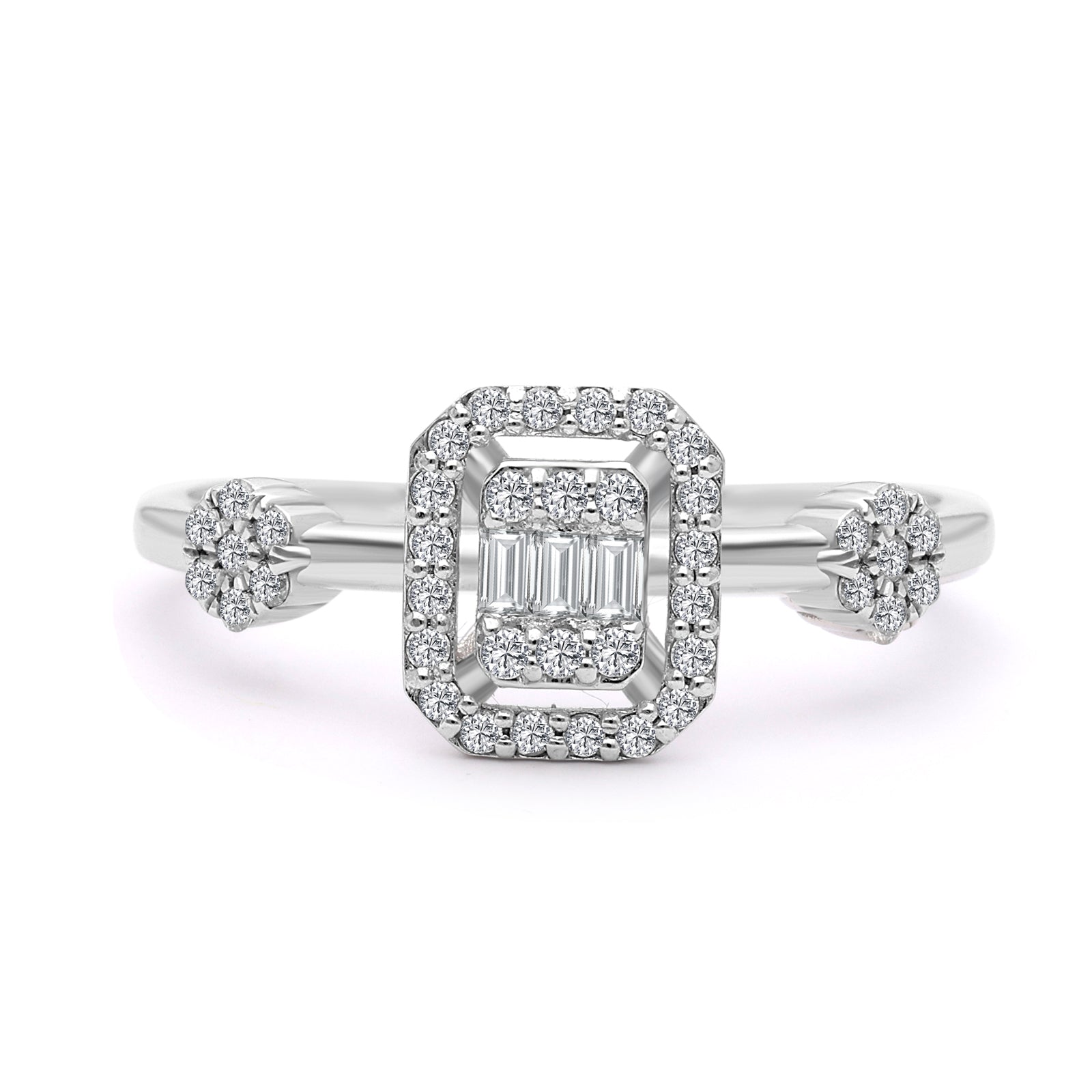 INEL R006061 DIN AUR ALB 14K CU DIAMANTE - Bijuterii LA ROSA