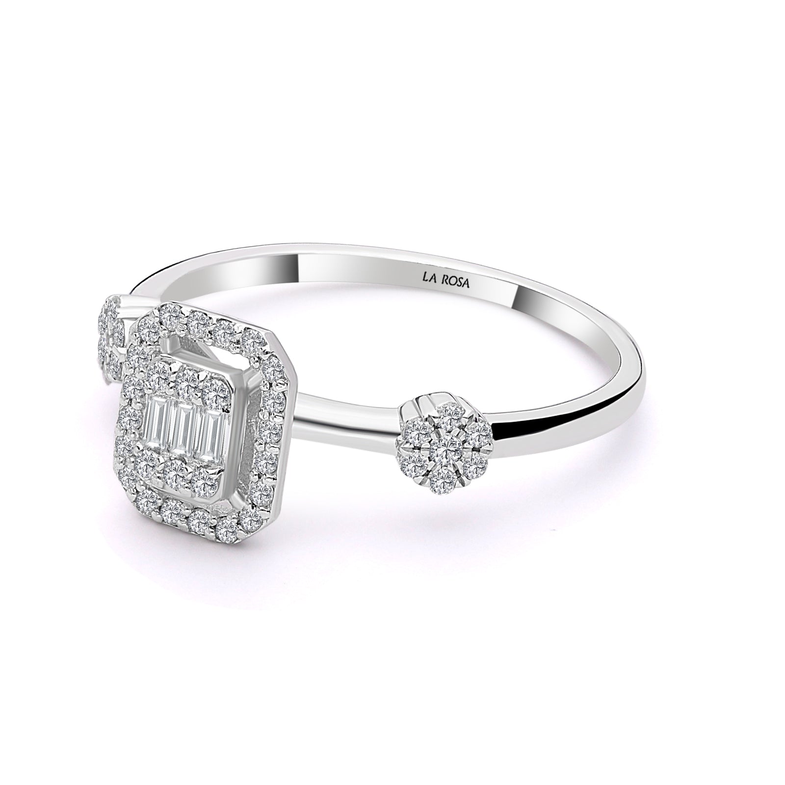 INEL R006061 DIN AUR ALB 14K CU DIAMANTE - Bijuterii LA ROSA