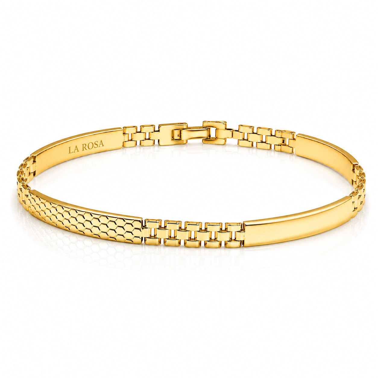 Bratara SORB001 din aur galben 14k cu model geometric