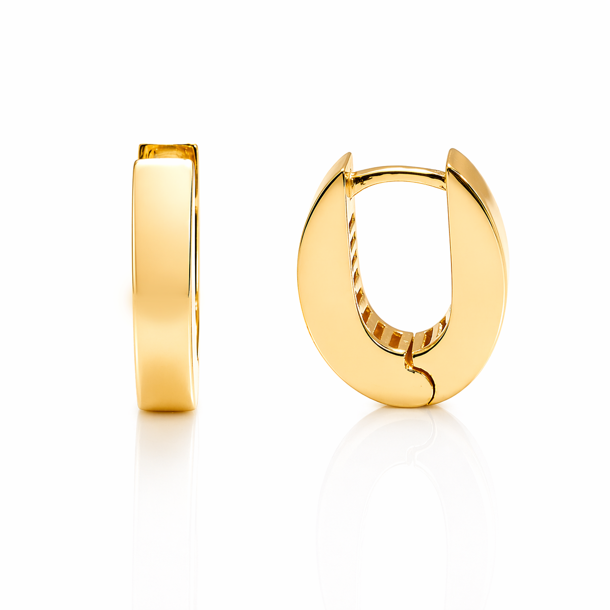 Cercei huggie SORE006 din aur galben 14k