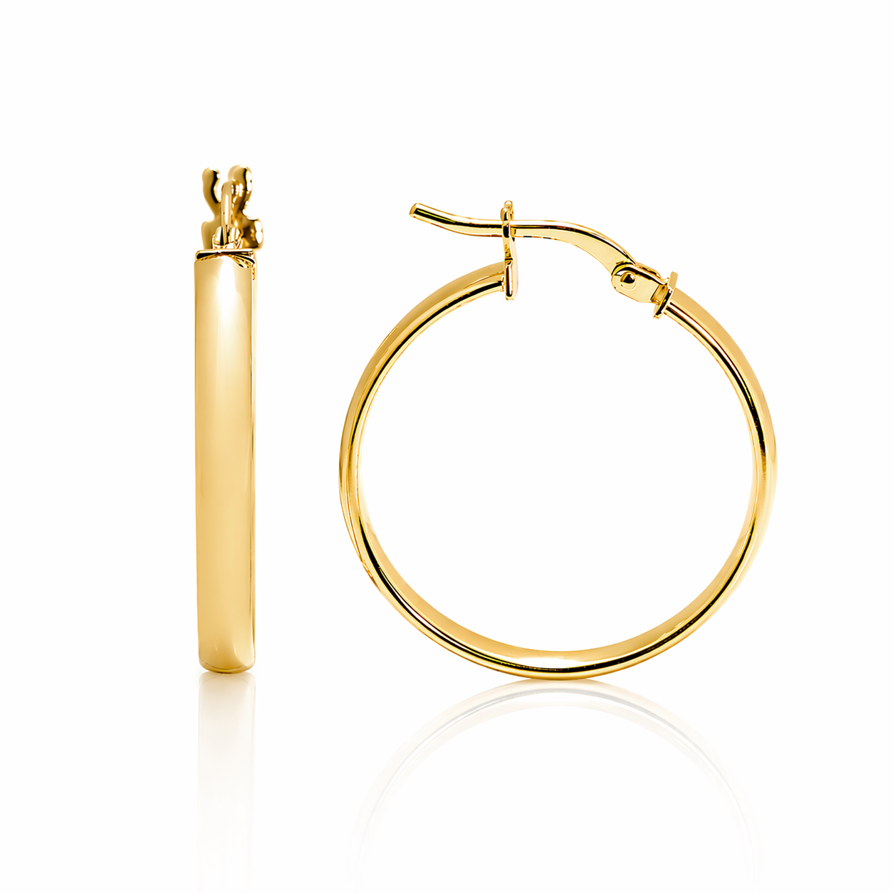 Cercei creole SORE010 din aur galben 14k