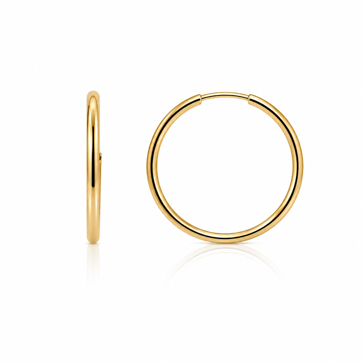 Cercei creole fine SORE021 din aur galben 14k