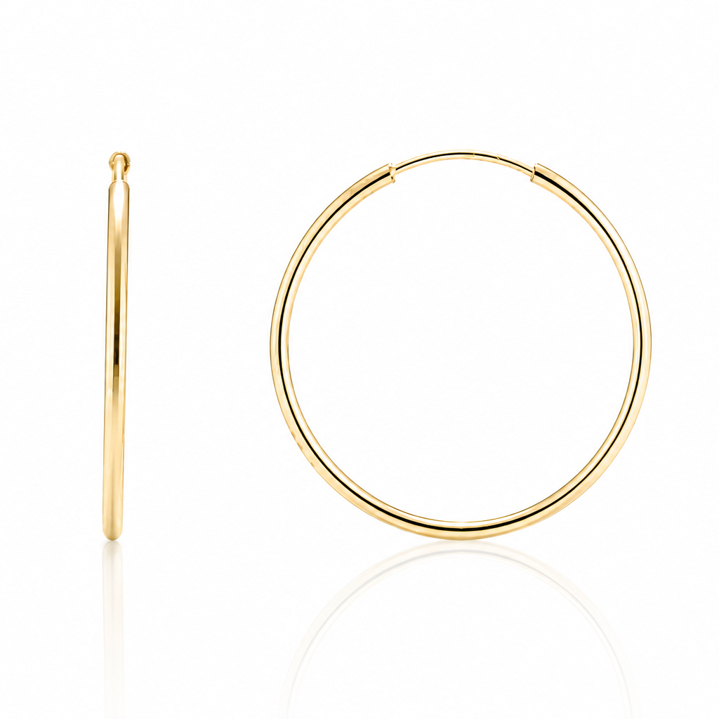 Cercei creole SORE030 din aur galben 14k