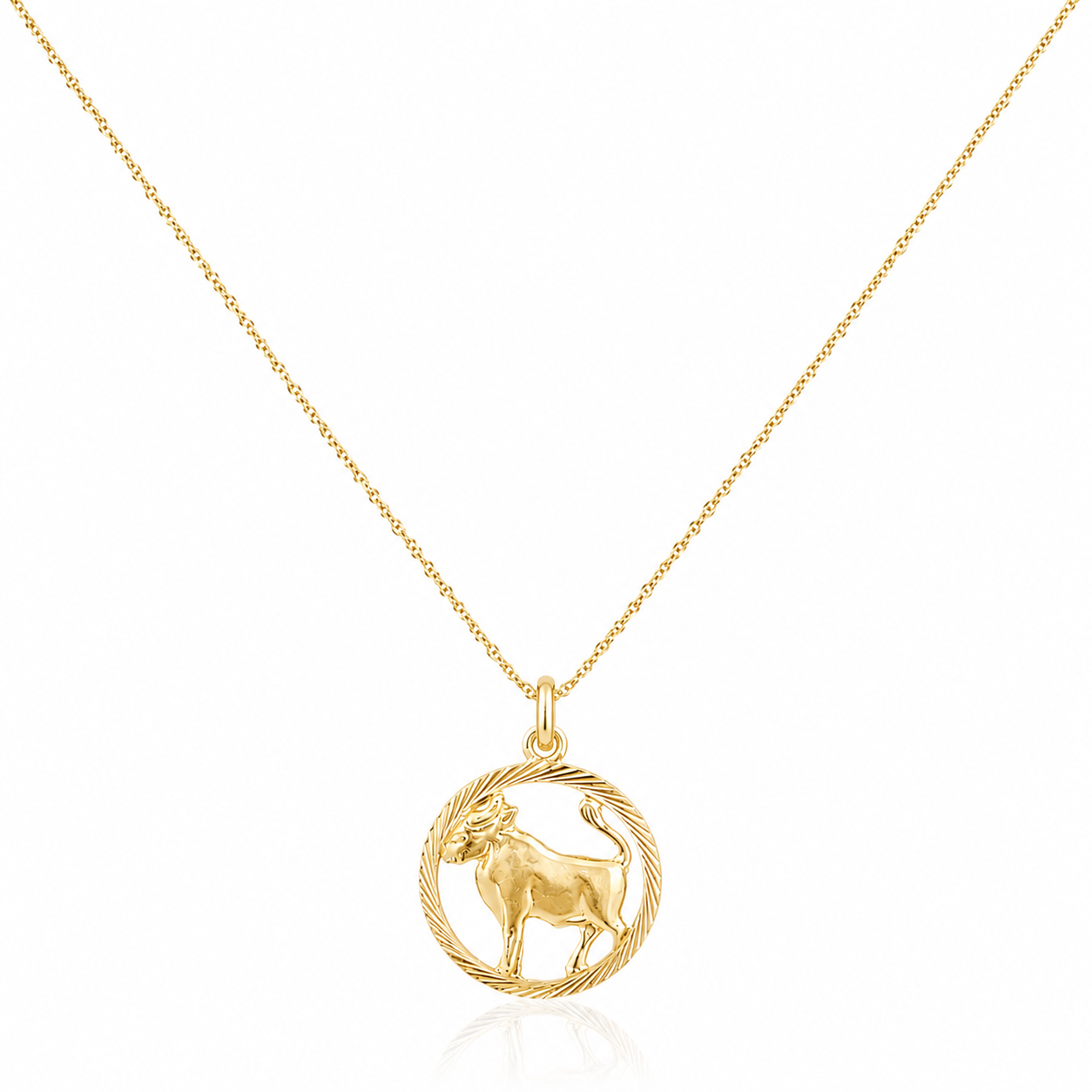 Colier zodia Taur din aur galben 14k SORN TAUR