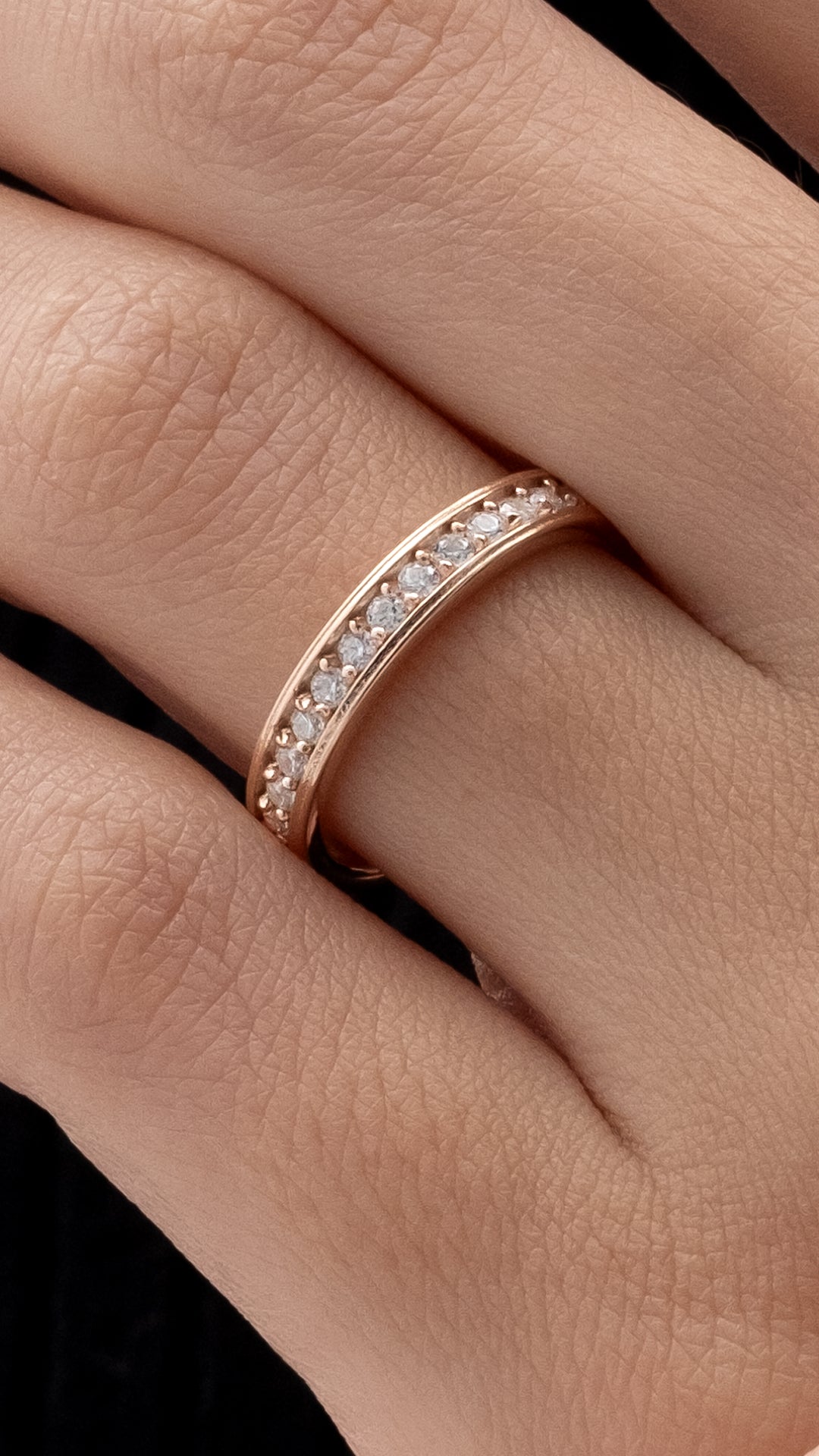 VERIGHETA AURORA DIN AUR ROZ CU DIAMANTE - Bijuterii LA ROSA