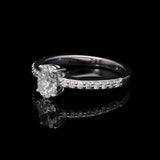 Inel de Logodna LRY007 din Aur Alb 18K cu Diamant OVAL CUT - Bijuterii LA ROSA
