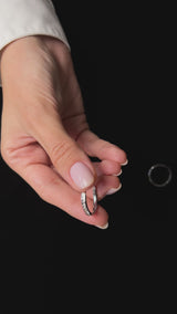 Verighete LRSZ029 din platina cu diamante sau cristale