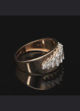 Inel LRSR004 din aur roz 14k cu diamante Marquise cut