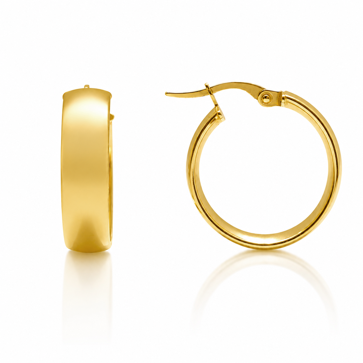 Cercei creole clasice PRSE208 din aur galben 14k