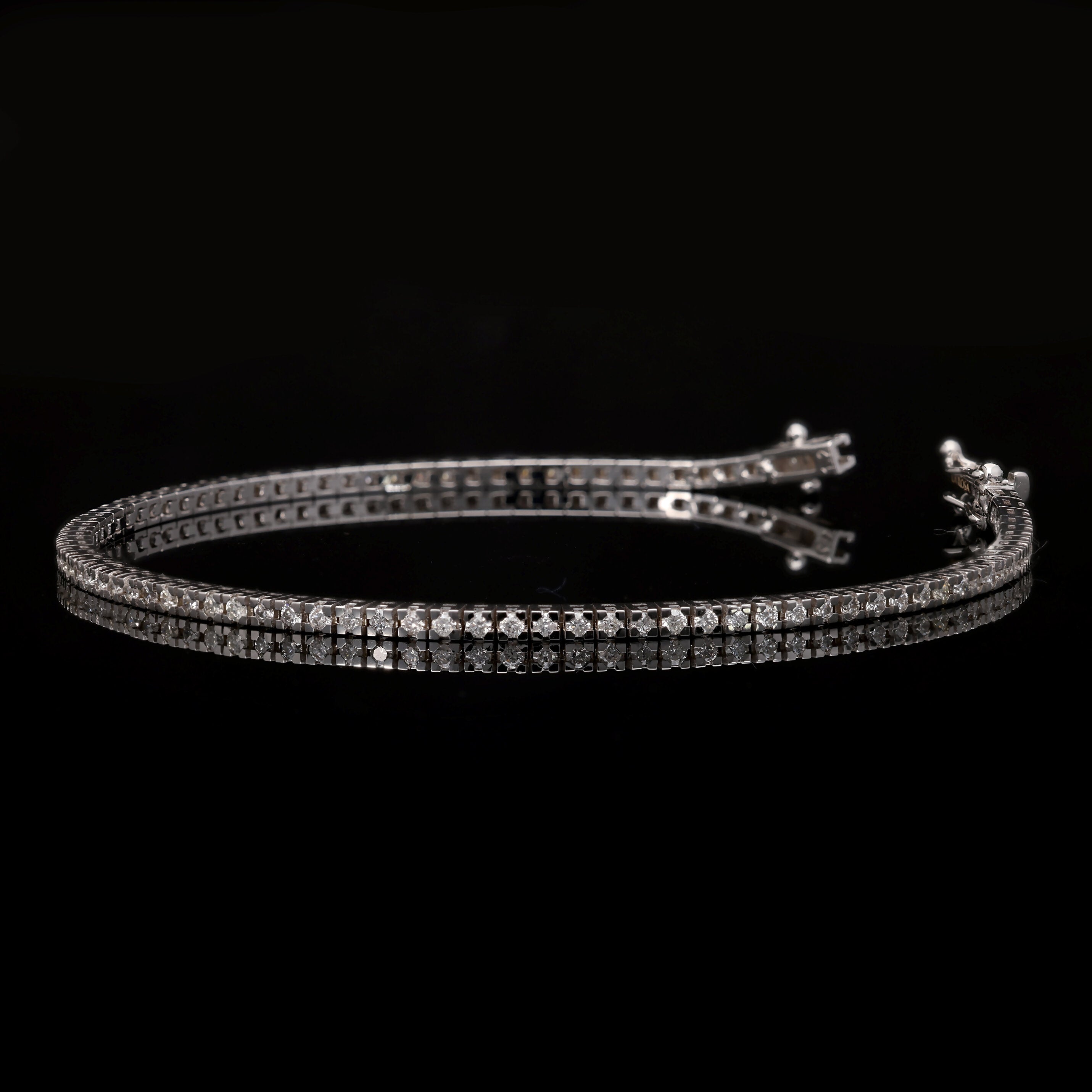 Bratara Tennis TN006B din aur alb 14k cu diamante - Bijuterii LA ROSA