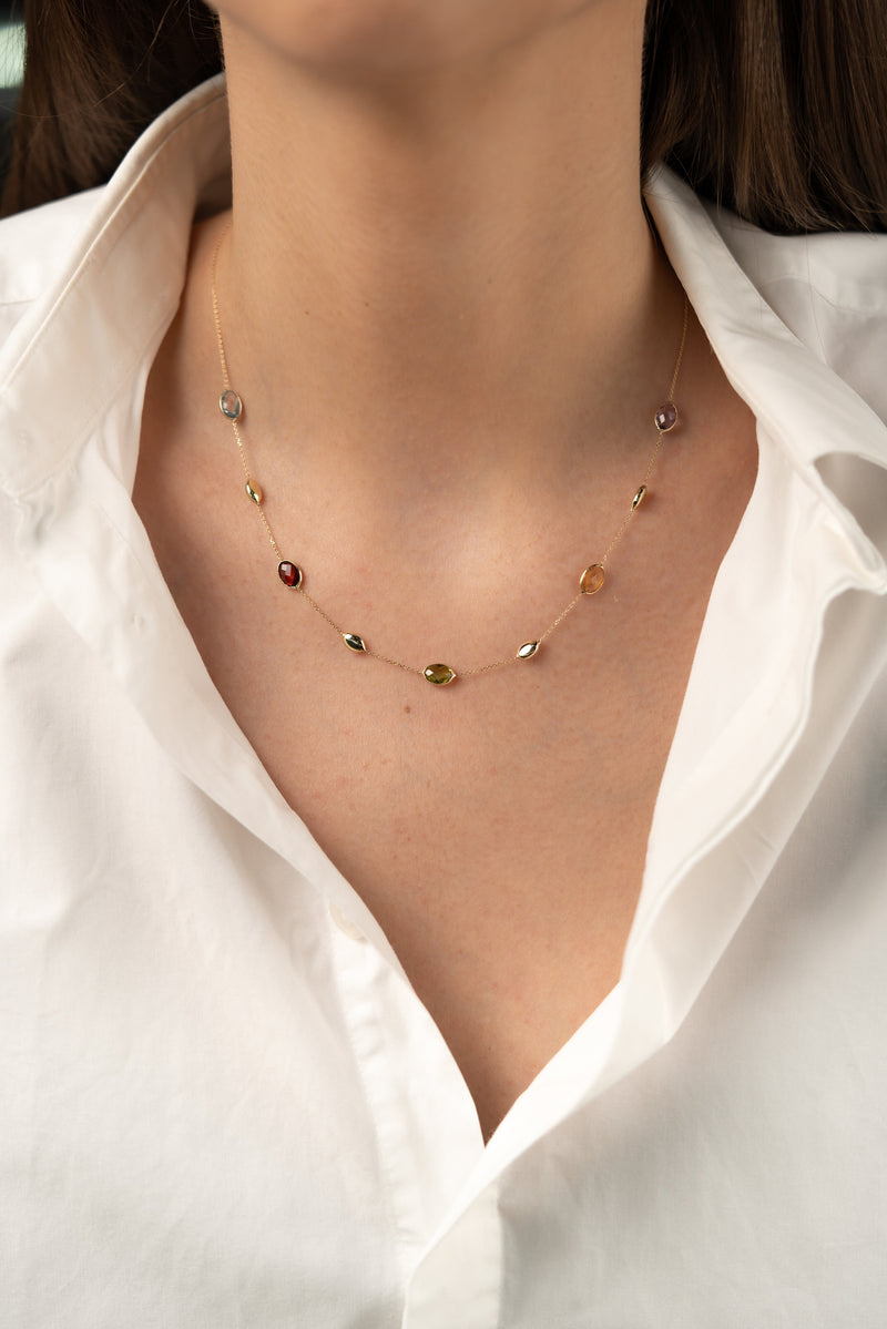 Colier PRSN043 din aur galben 14k - Bijuterii LA ROSA