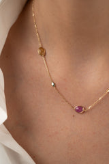 Colier PRSN082 din aur galben 14k - Bijuterii LA ROSA