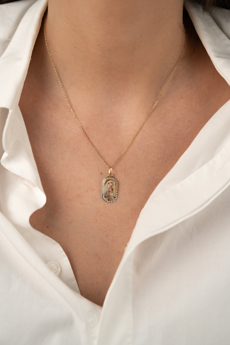 Colier PRSP077 din aur galben 14k - Bijuterii LA ROSA