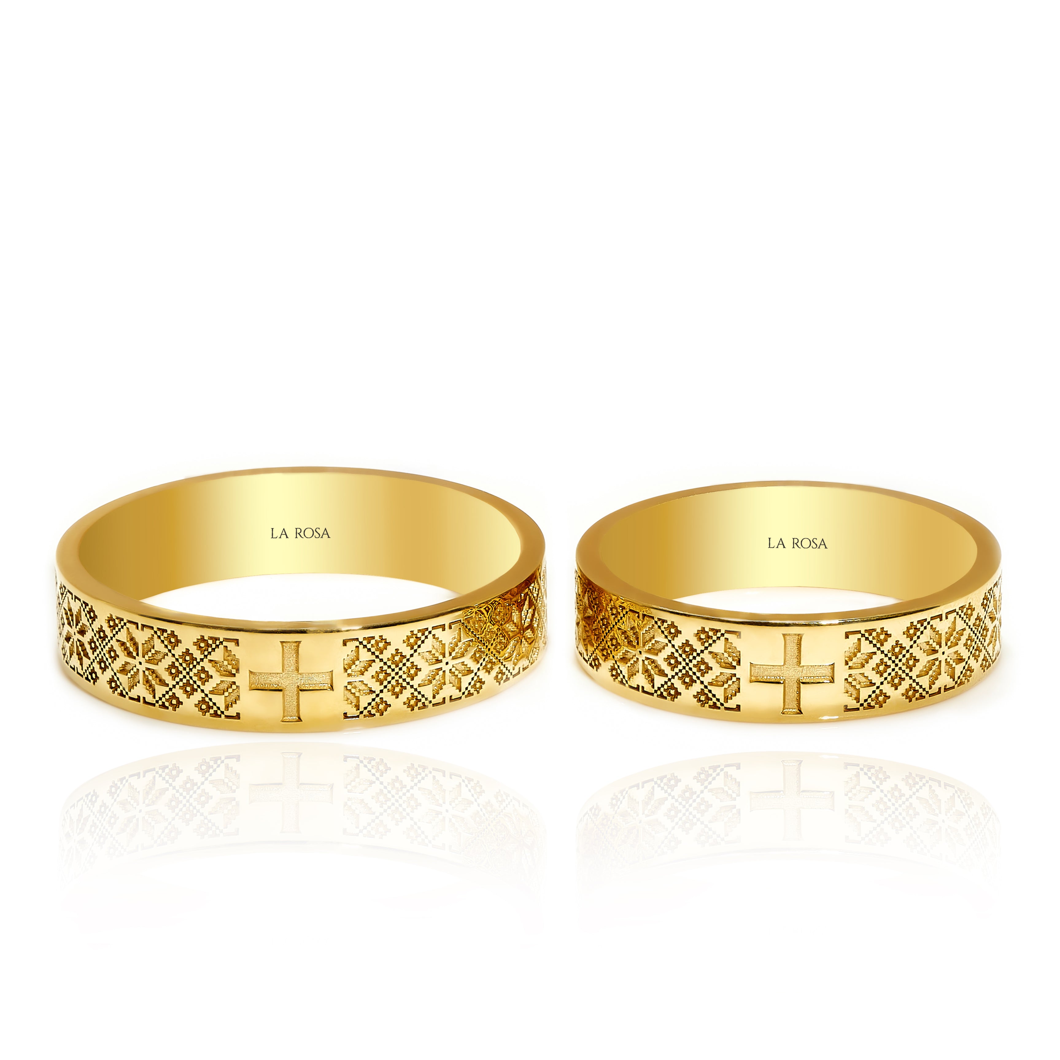 Set verighete Aden din aur sau platină cu diamante albe și diamante negre naturale