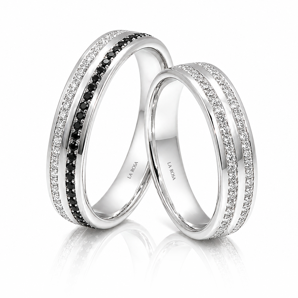 Verighete Monaco by La Rosa din aur sau platină cu diamante și design elegant contemporan