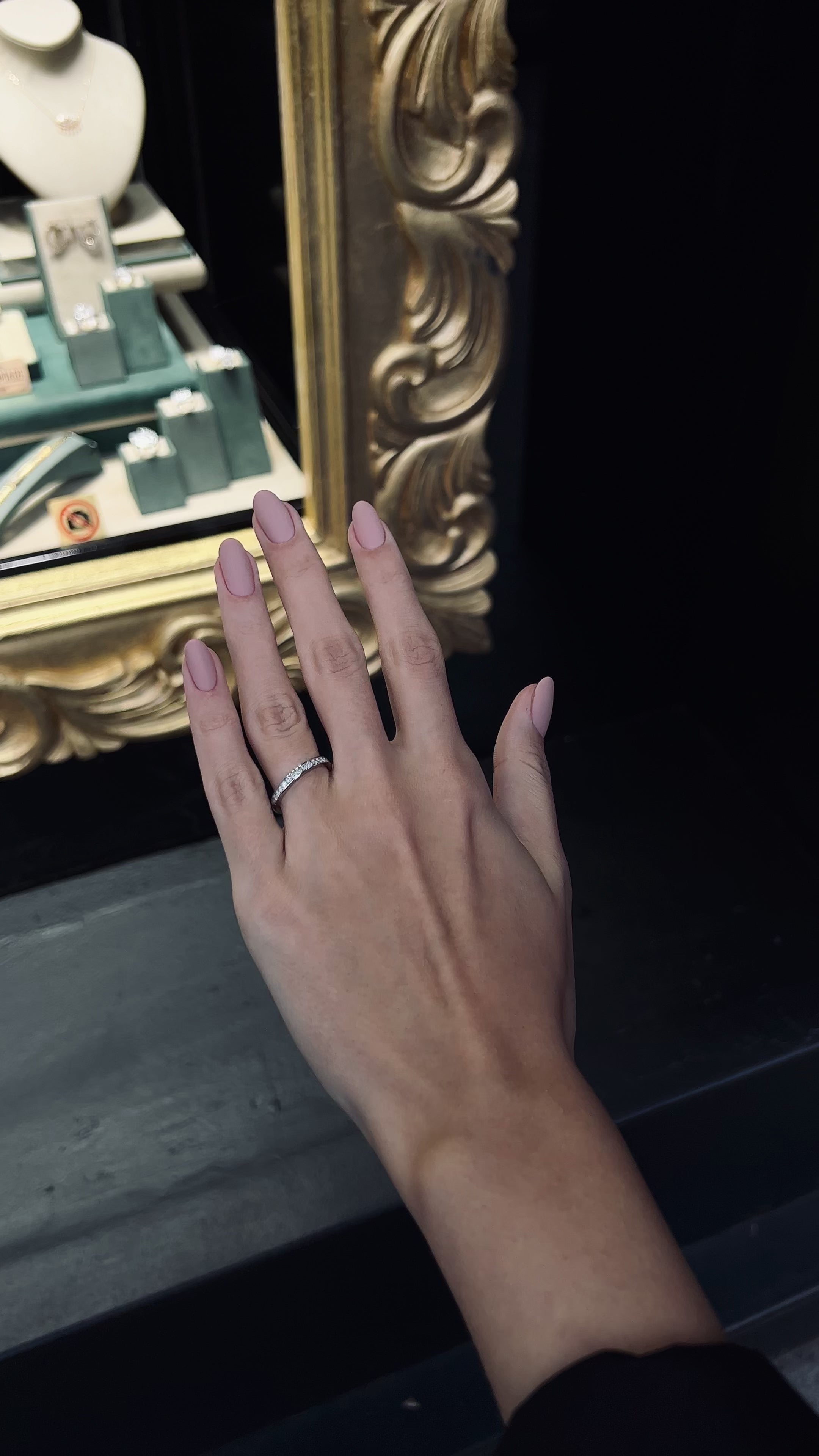 Inel de logodna BUCKING din aur alb 18k cu diamante